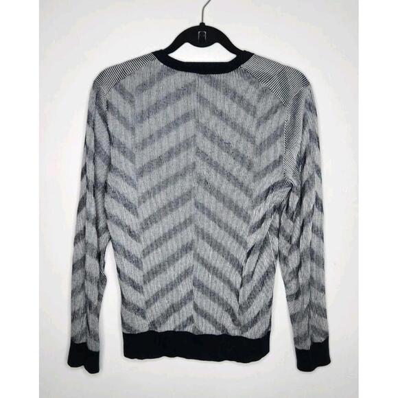 Armani Exchange V Neck Men Long Sleeve Sweatshirt Size S Zig Zag Academia - Picture 4 of 5